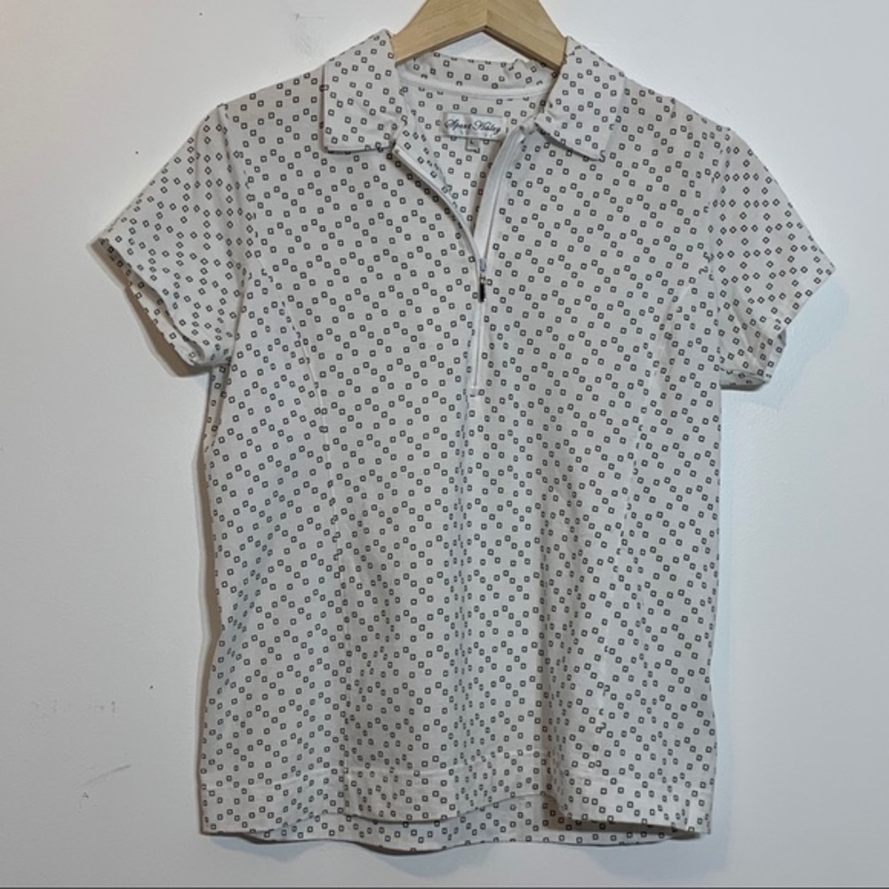 EUC Sport Haley Golf Short‎ Sleeve Jacquard Polo